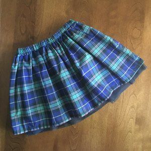 Lands' End taffeta plaid skirt M (5-6)